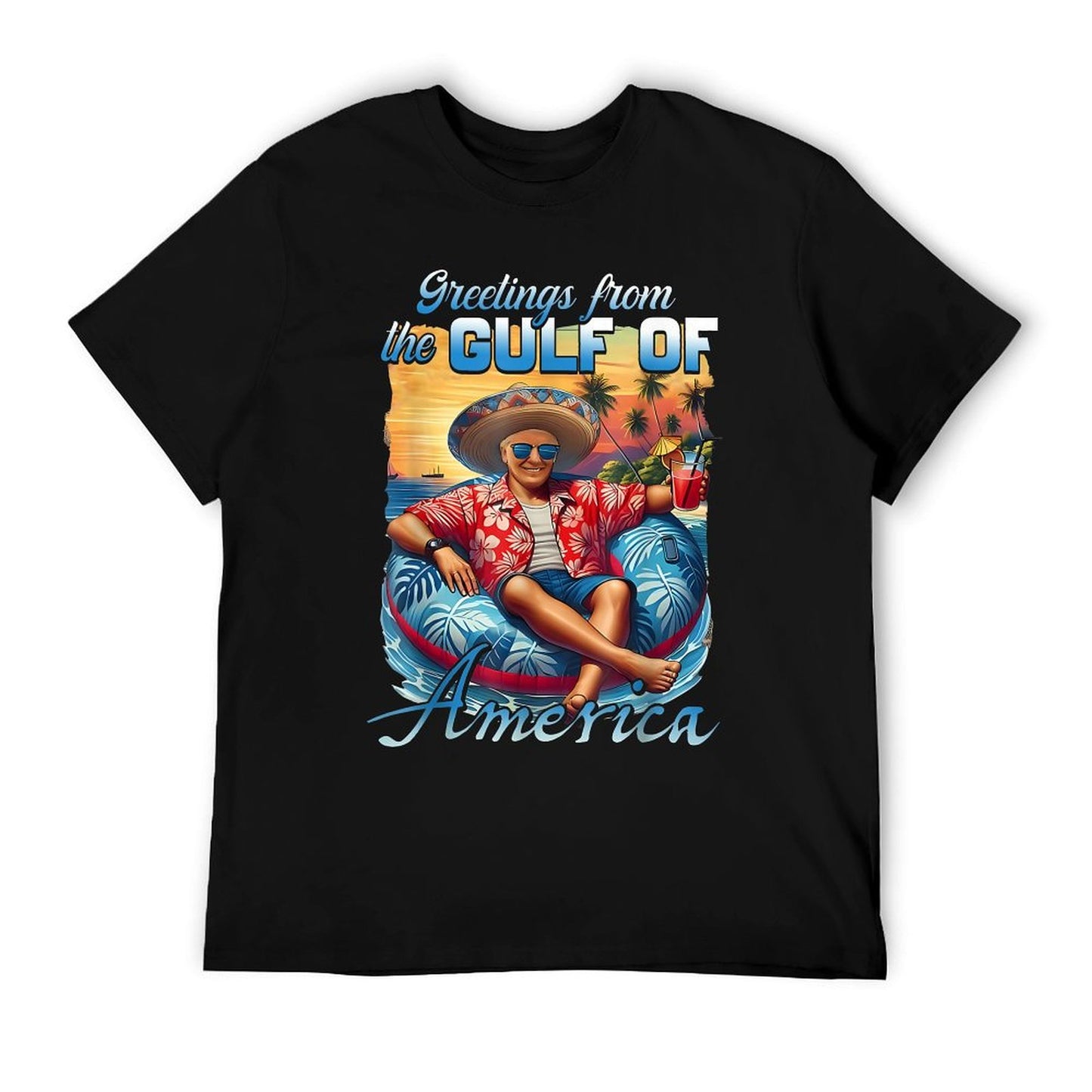 Gulf Of Usa America Trump Greeting from The Patriotic Gulf T-Shirt