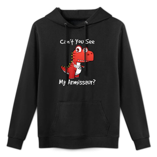 Funny Get Well Broken Arm Dinosaur with A Cast My Armissaur Versatile Streetwear Hoodie