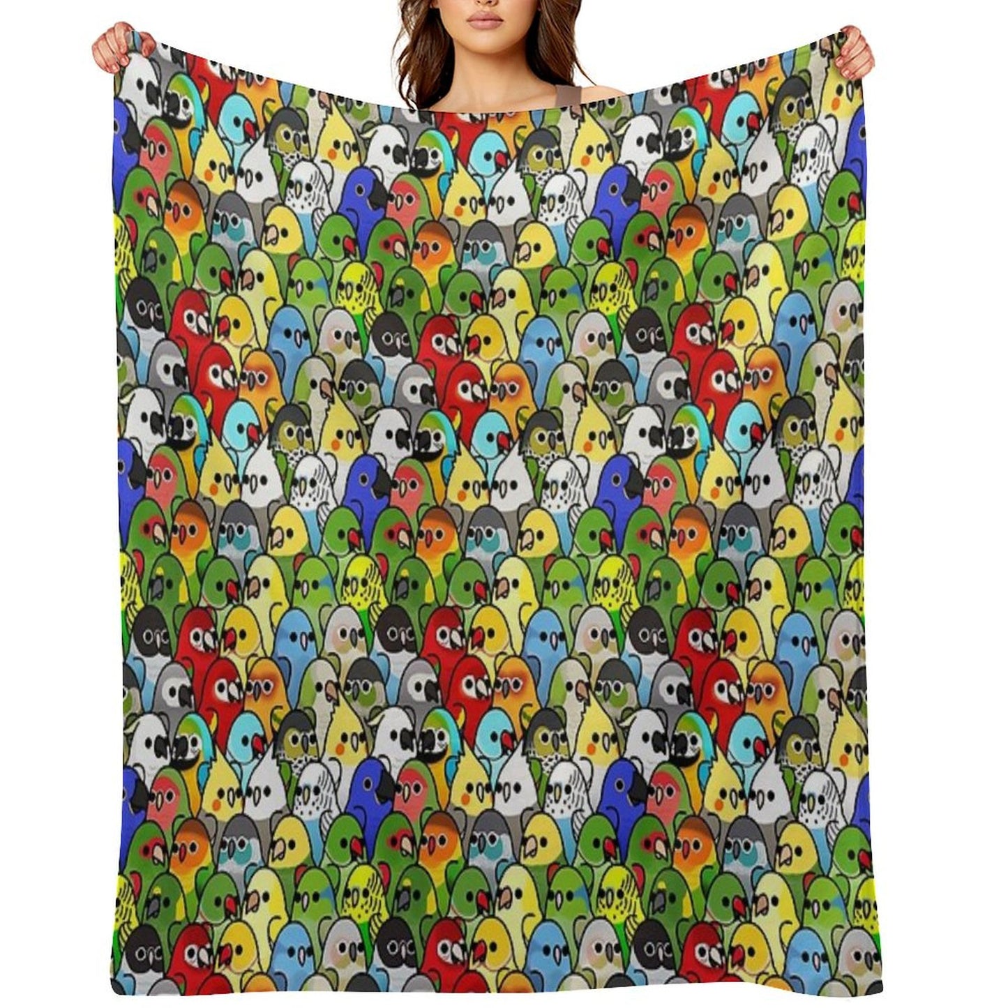 Too Many Birds! Bird Squad Classic Throw Blanket