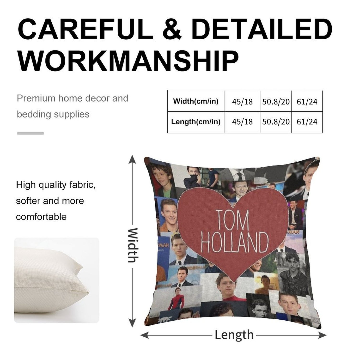 Tom Holland Blanketstickers Linen Throw Pillow Cover