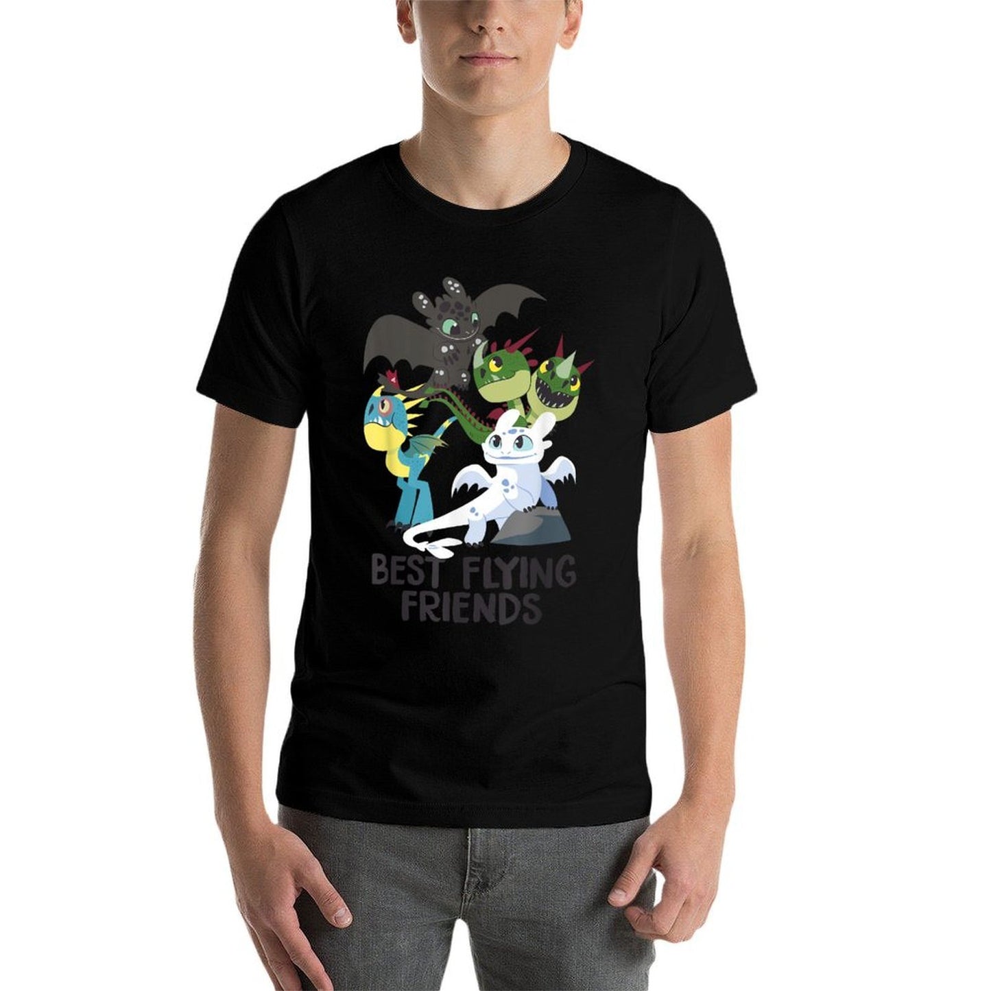 How to Train Your Dragon 3 Hidden World Best Friends Ribbed Collar T-Shirt