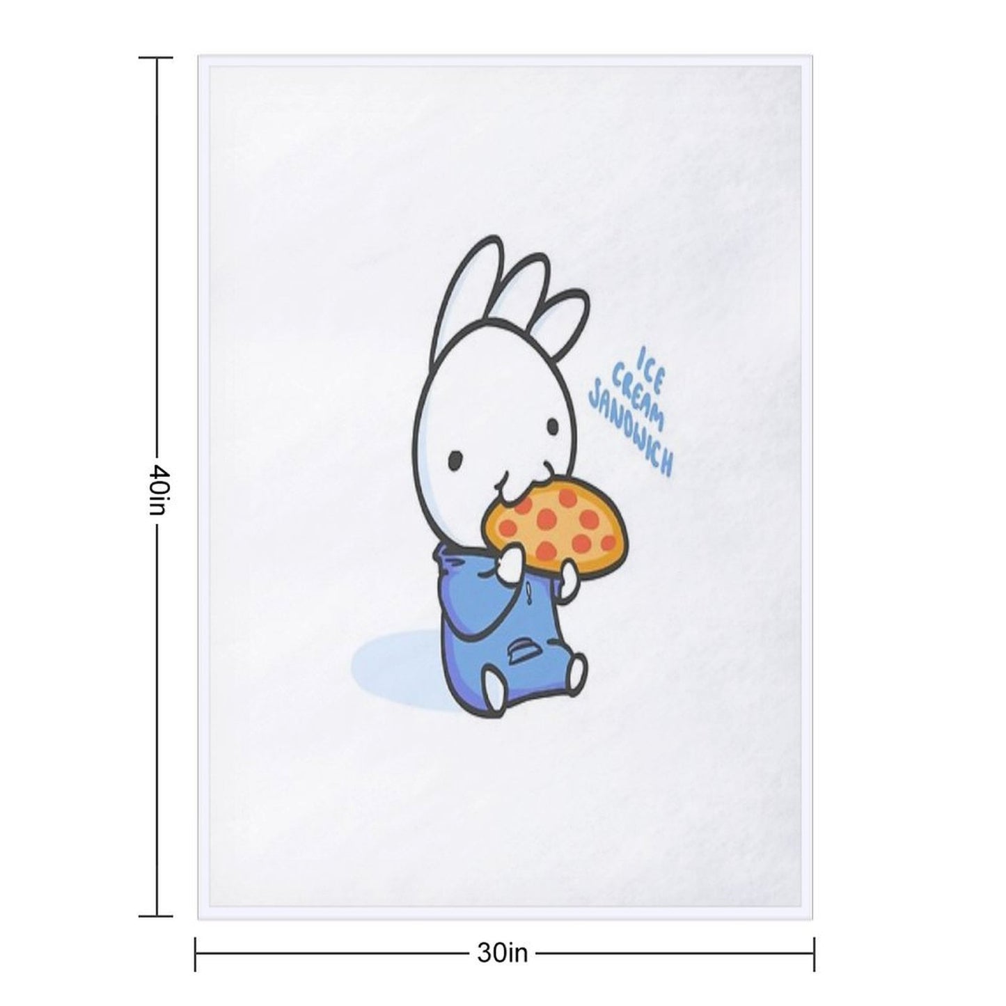 Ice Cream Sandwich Merch Ice Cream Sandwich Eat Pizza Throw Blanket