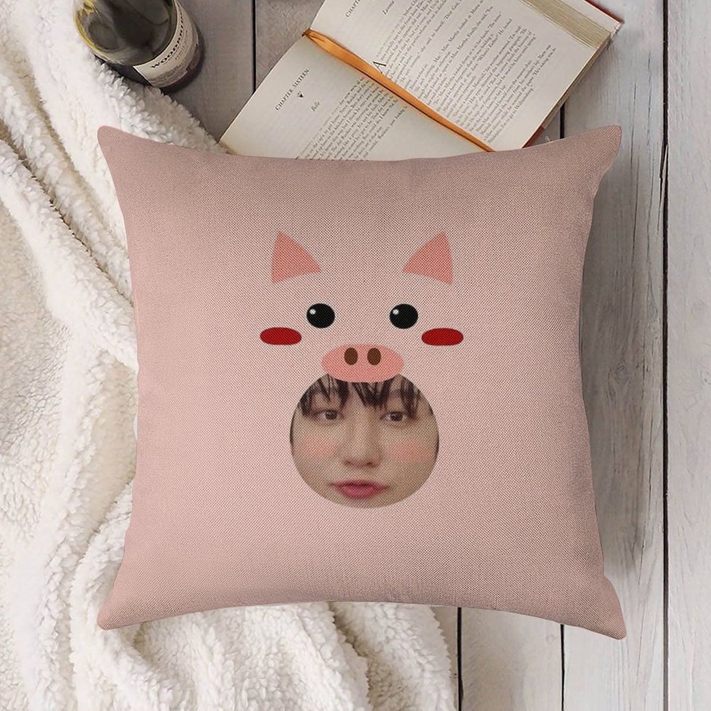 Dwaekki Changbin Linen Throw Pillow Cover