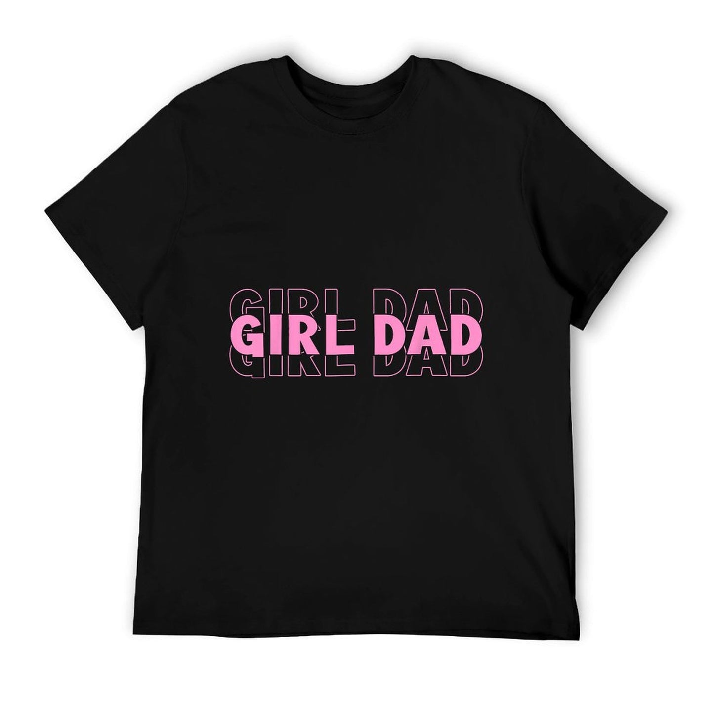 Dad Est 2025 Dad Loading New Dad Of Girls Retro Pink Dad T-Shirt