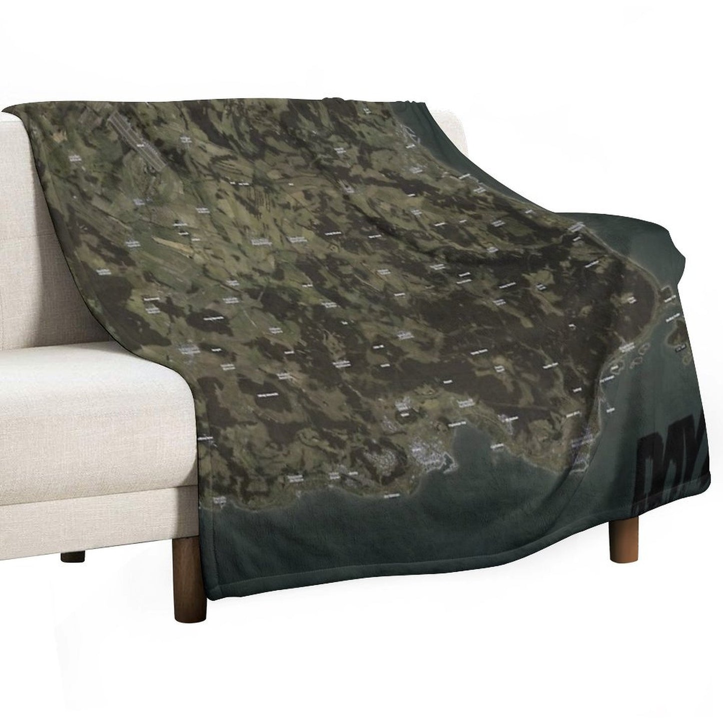 Day Z Map Throw Blanket