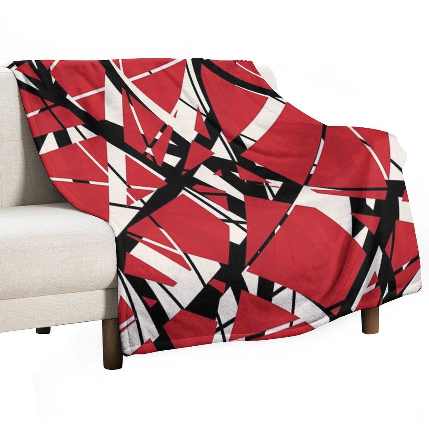 EVH Authentic Stripes Design (red) Throw Blanket