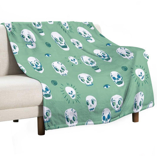 Pattern of Skulls Throw Blanket