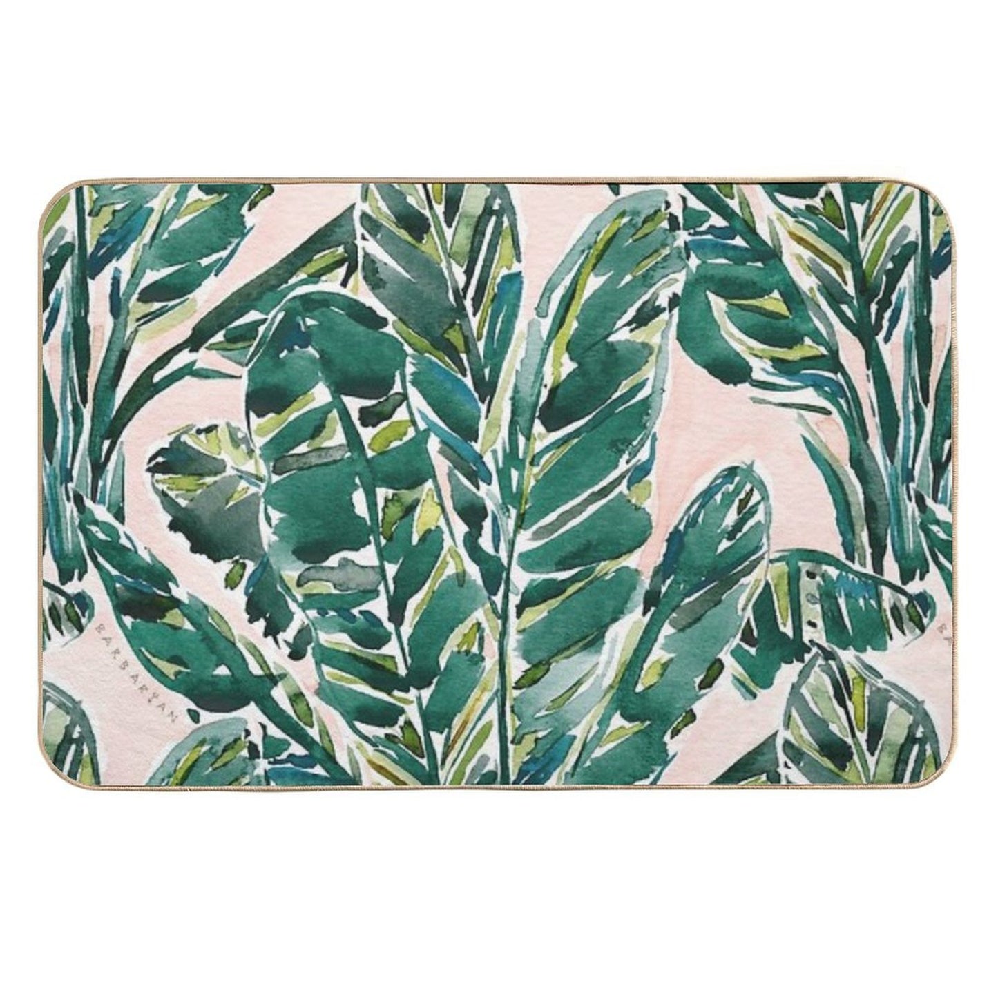 BIG FEELINGS BANANA LEAF TROPICAL  Anti-Trip Bath Mat