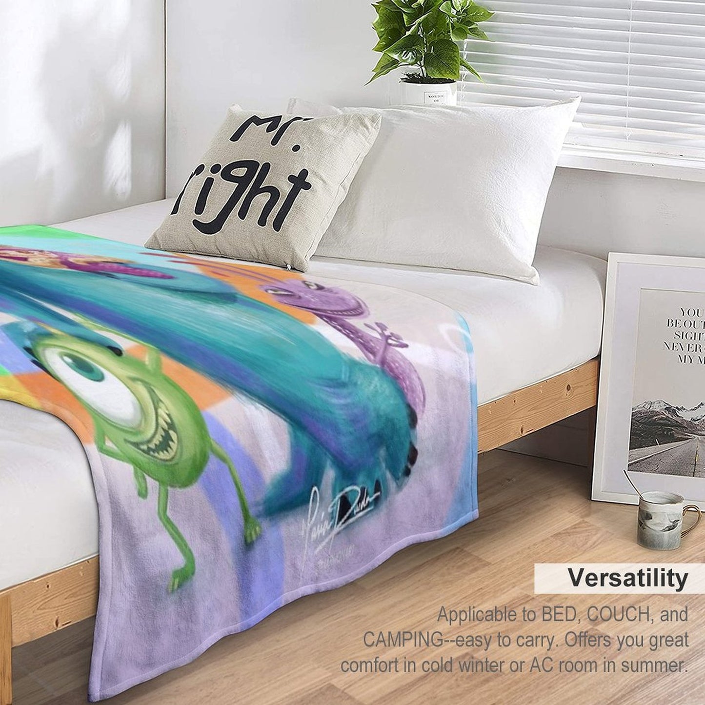 Monsters Inc Fanart Throw Blanket