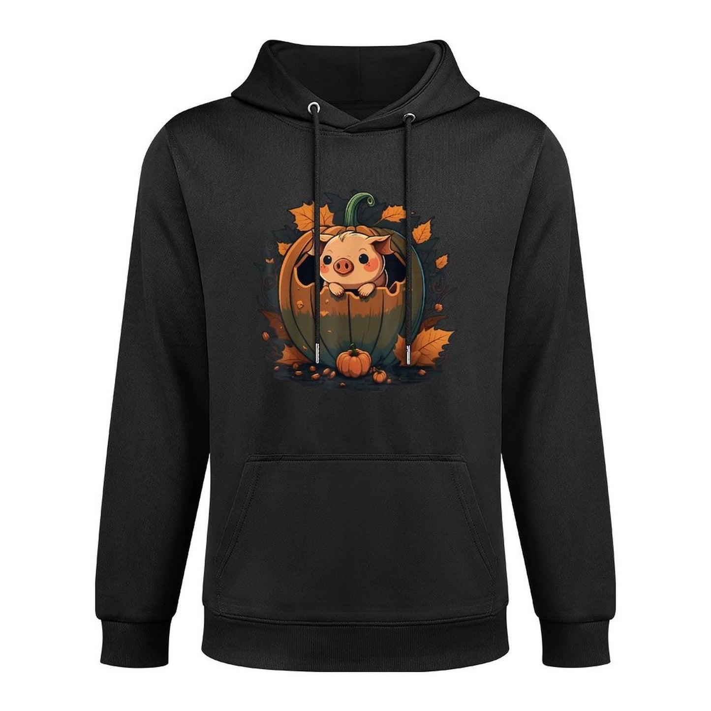 Pumpkin Pig Costume on Pig Halloween Shape Retention Hoodie