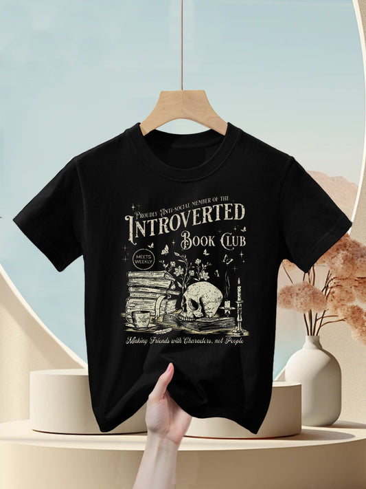 Retro Proud Anti Social Member Of Introverted Book Club Kids T-Shirt