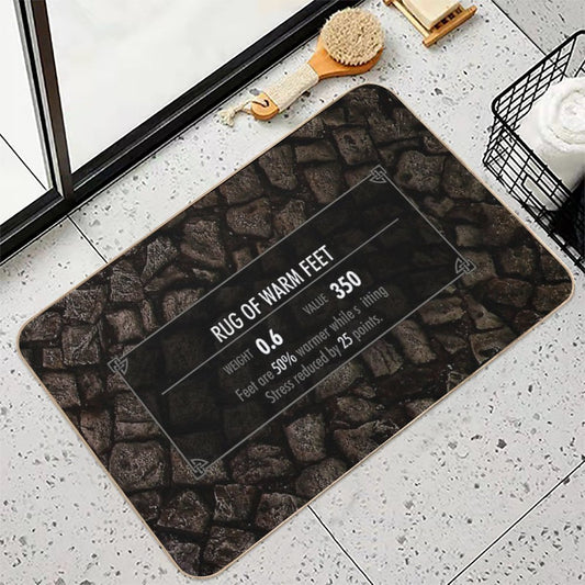 Skyrim Elder Scrolls - Bathroom Toilet Floor Rug Equipment Bath Mat