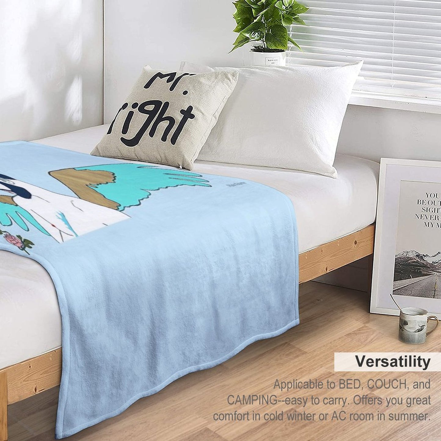 The Lonely Rose Throw Blanket