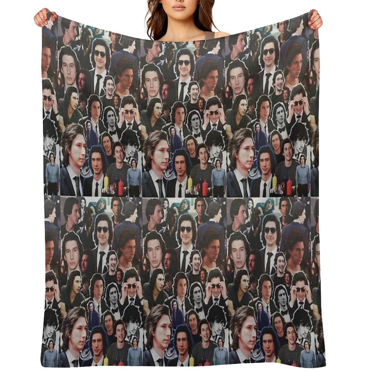Assorted Adam Driver Collage Throw Blanket