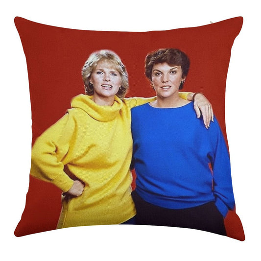 Cagney And Lacey Linen Throw Pillow Cover