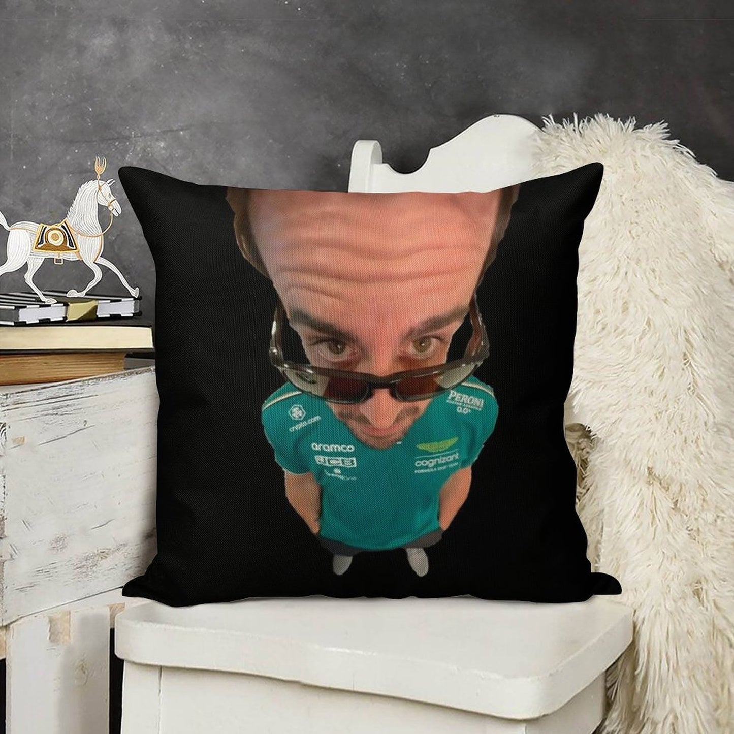 Ferdinand Meme Linen Throw Pillow Cover