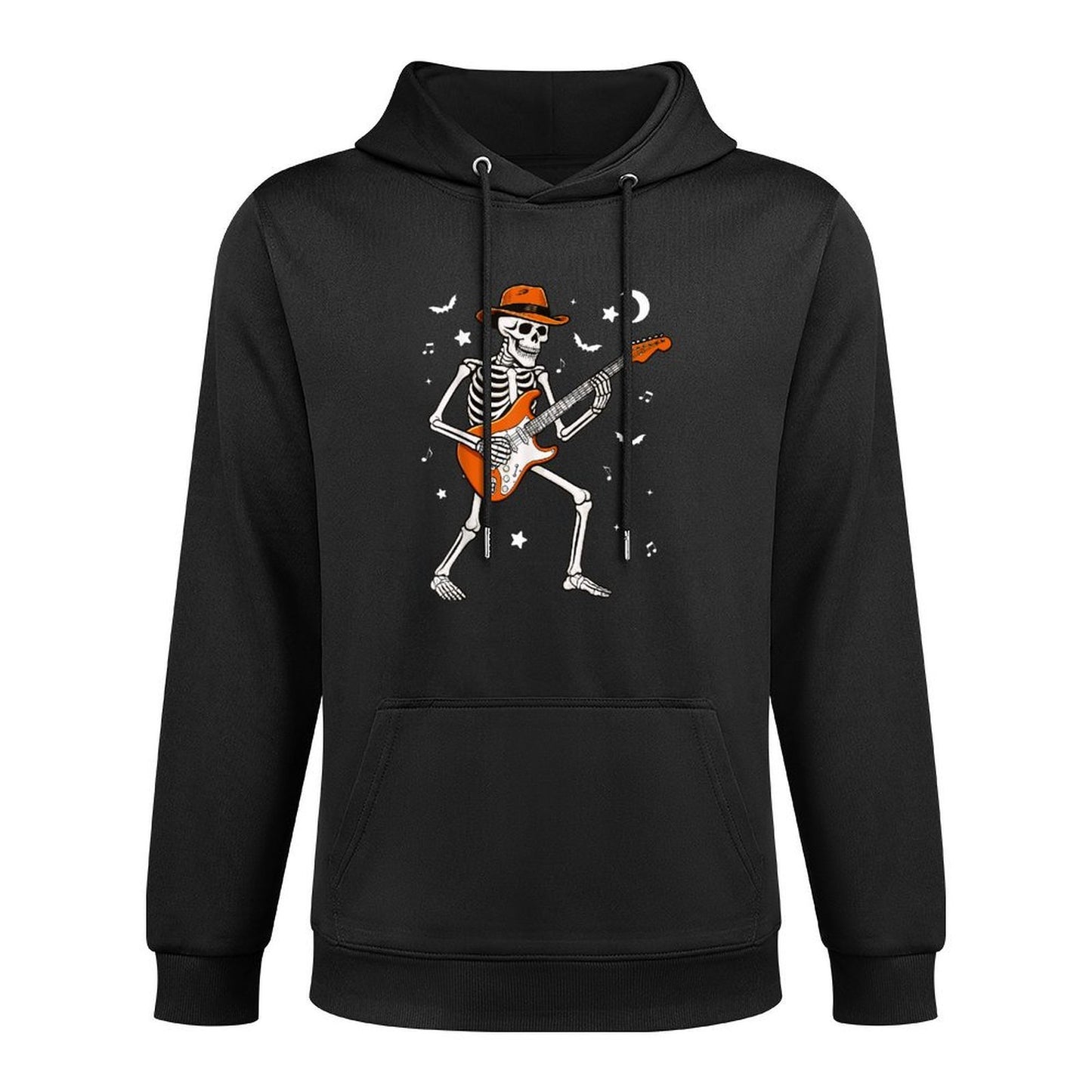 Skeleton Playing Guitar Guitarist Rock Halloween Skeleton Casual Wear Hoodie