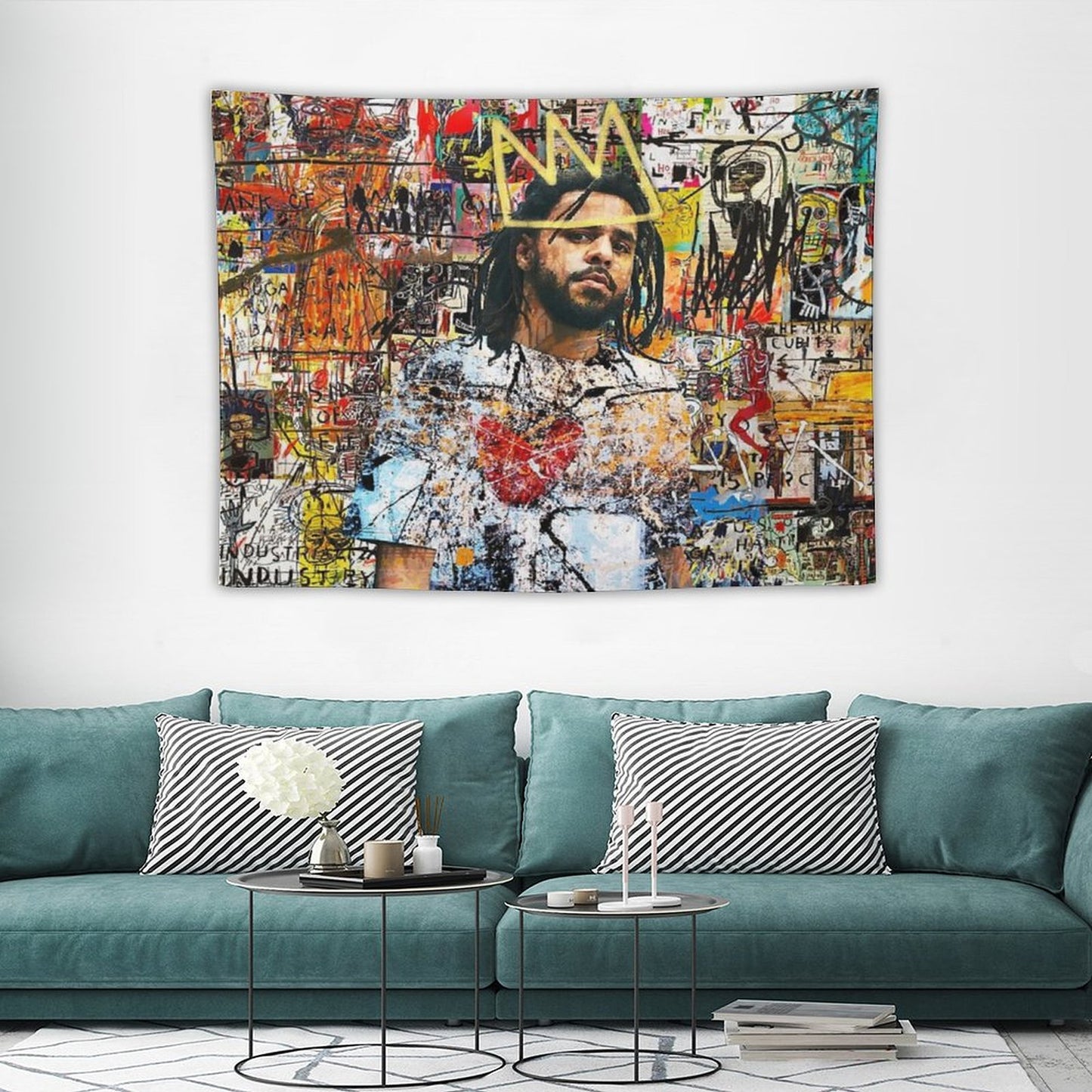 J Cole Portrait Tapestry