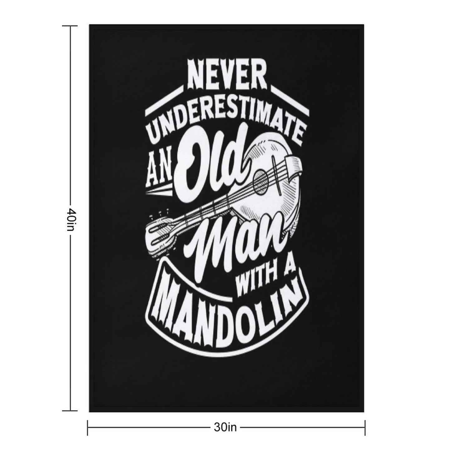 Mandolin Mandolinist Old Mandolin Player Throw Blanket
