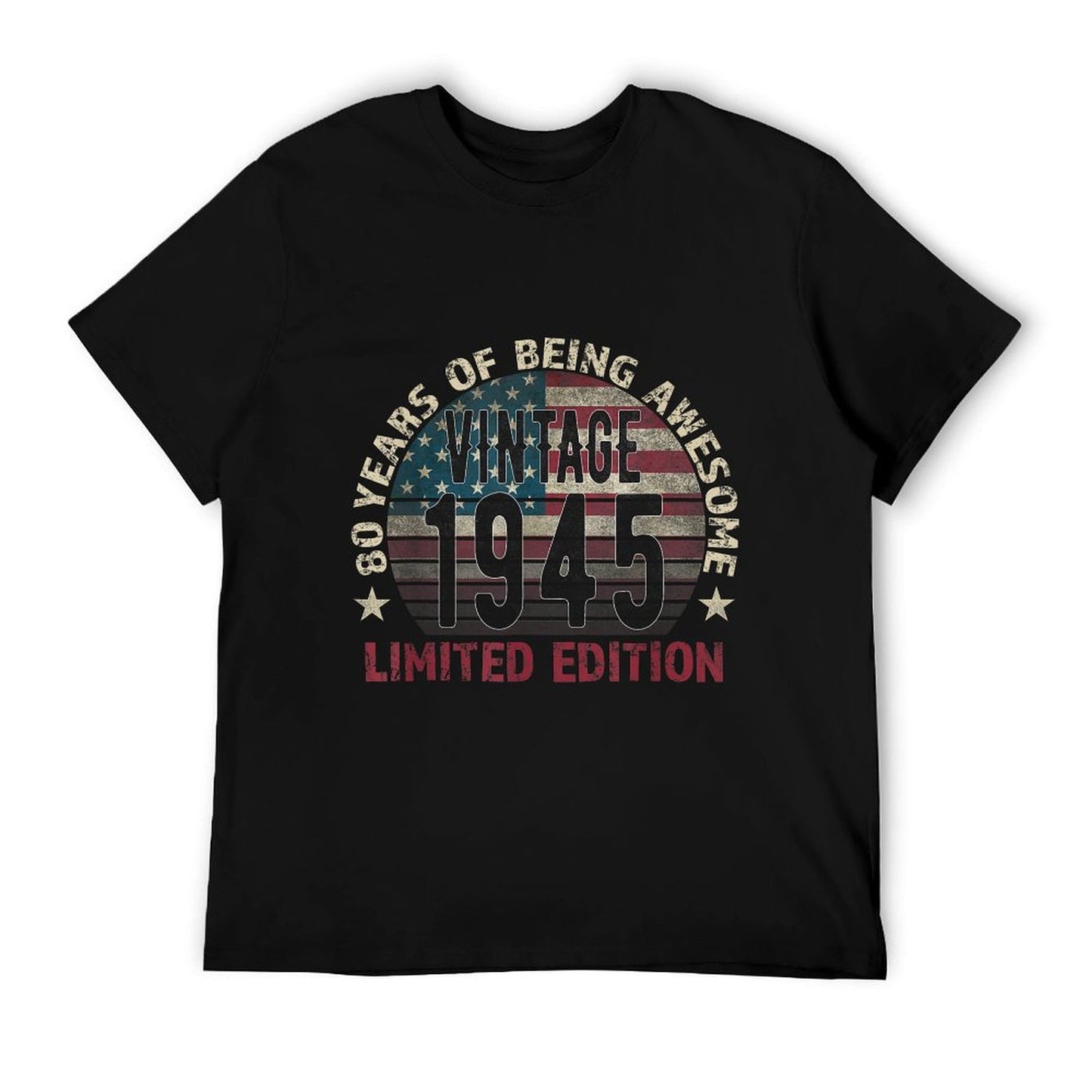 80th Birthday Gift Men Vintage Born 1945 Turning 80 Year Old T-Shirt