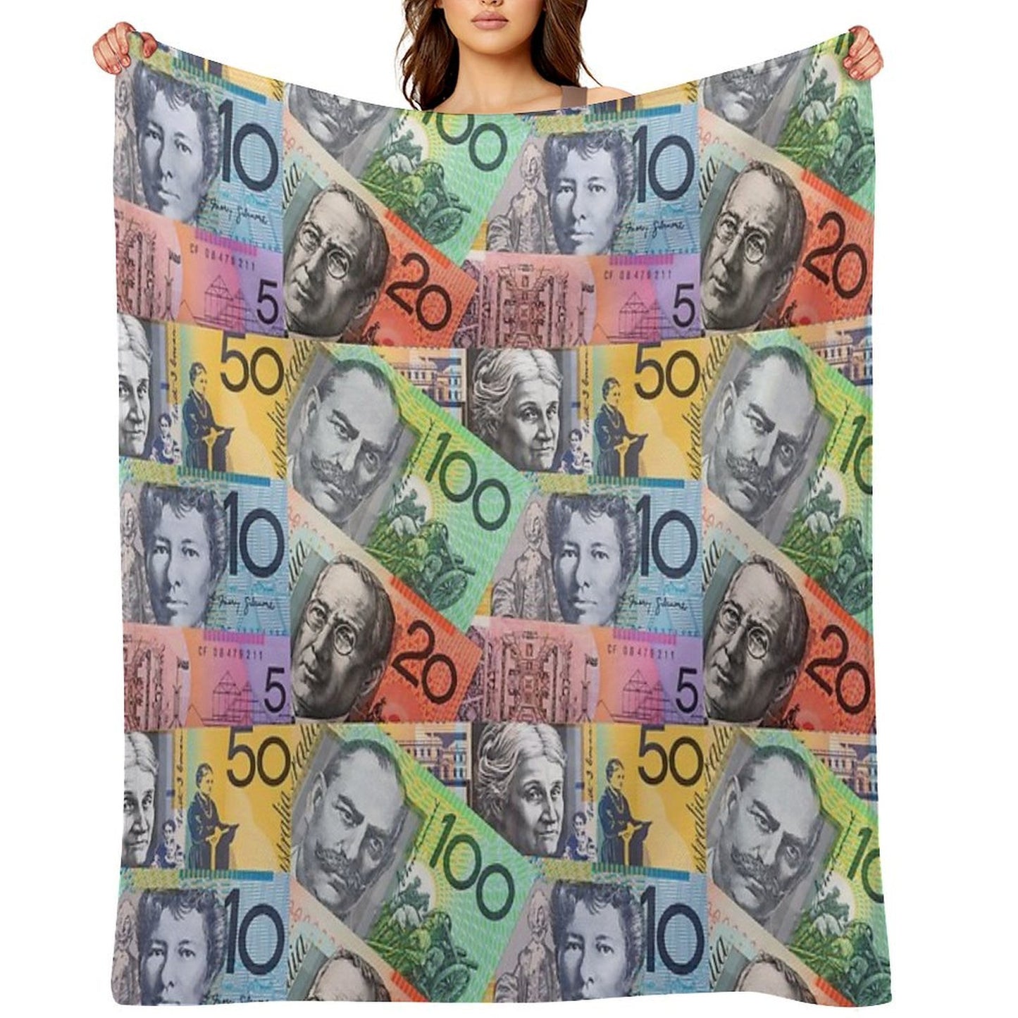 Australian Dollars Throw Blanket
