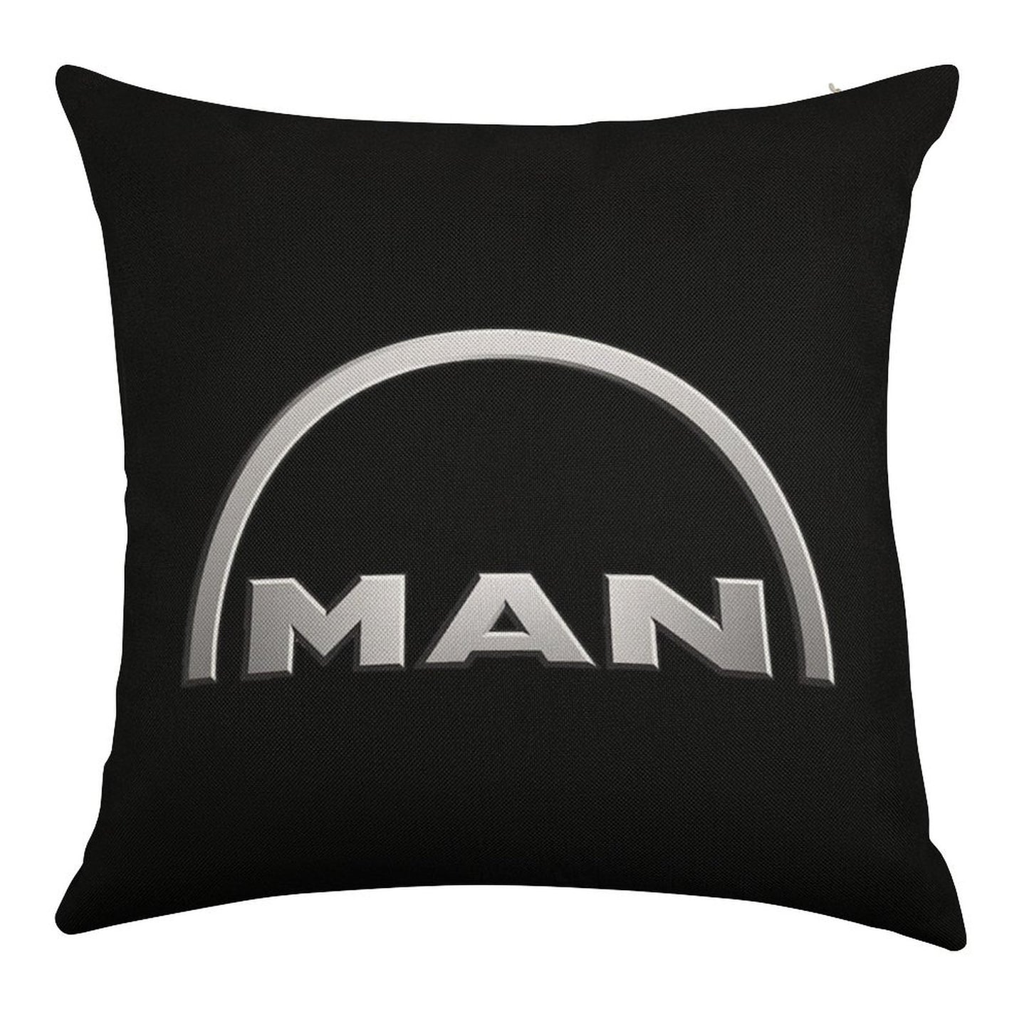 MAN Logo Linen Throw Pillow Cover