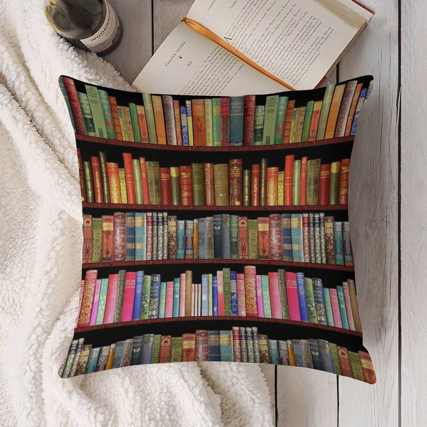 Jane Austen Antique Books, British Antique Books Linen Throw Pillow Cover