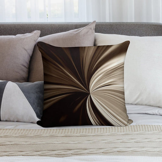 Milk Chocolate Swirl Abstract Print Pillow Soft Skin-Friendly Throw Pillow