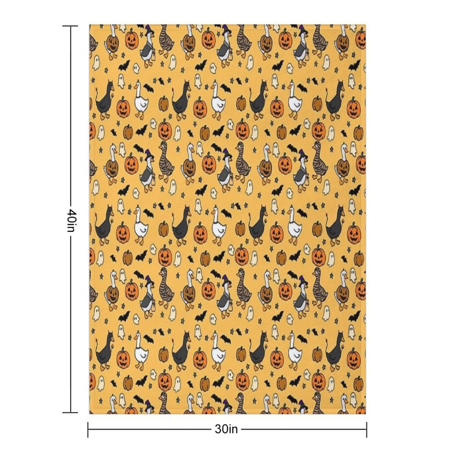 Silly Halloween Geese Throw Blanket