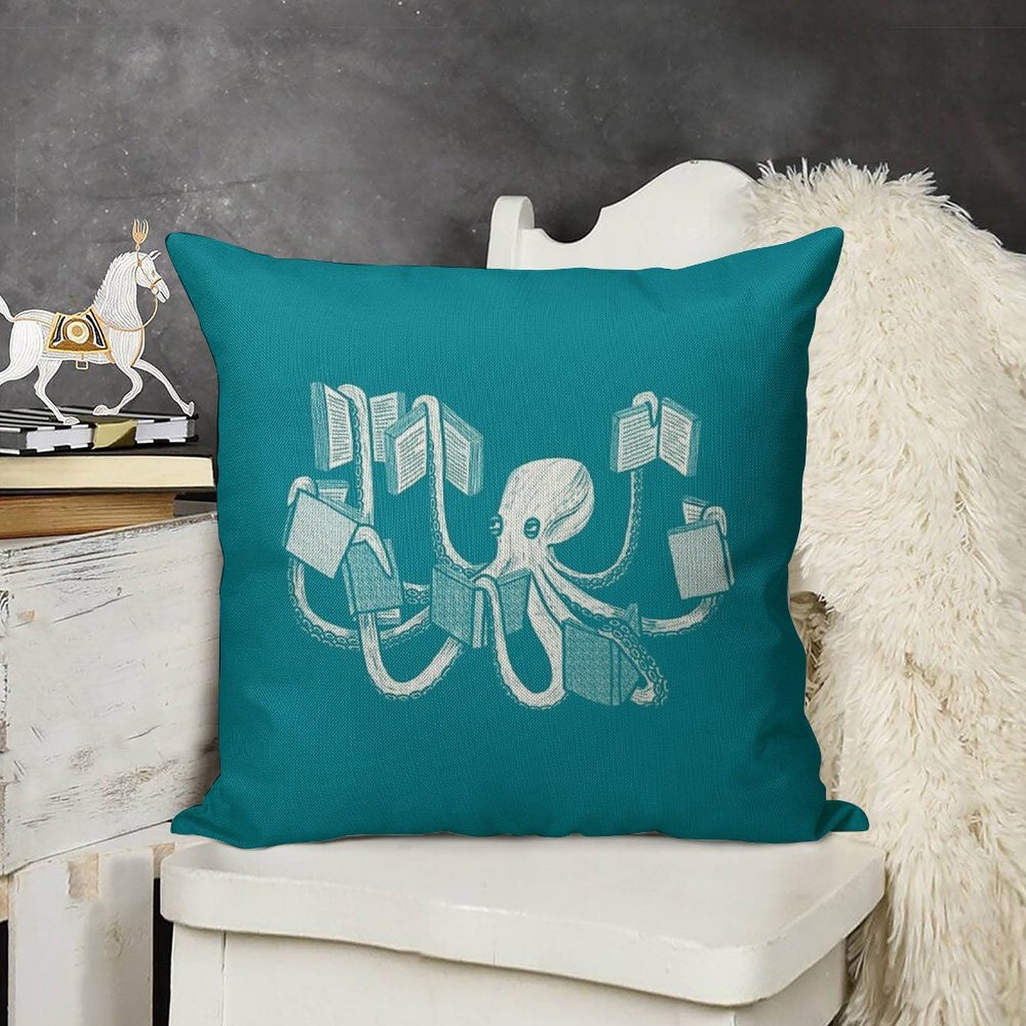 Armed With Knowledge Linen Throw Pillow Cover