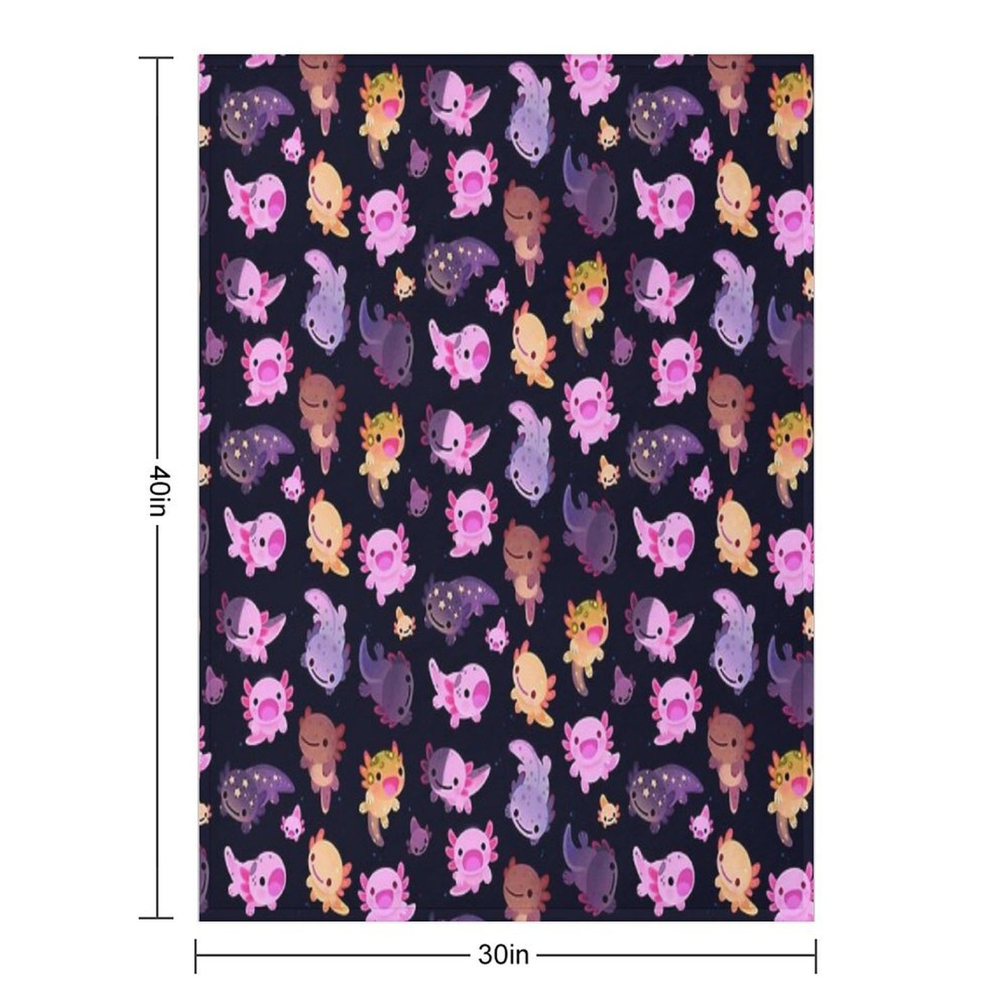 Happy Axolotl Throw Blanket