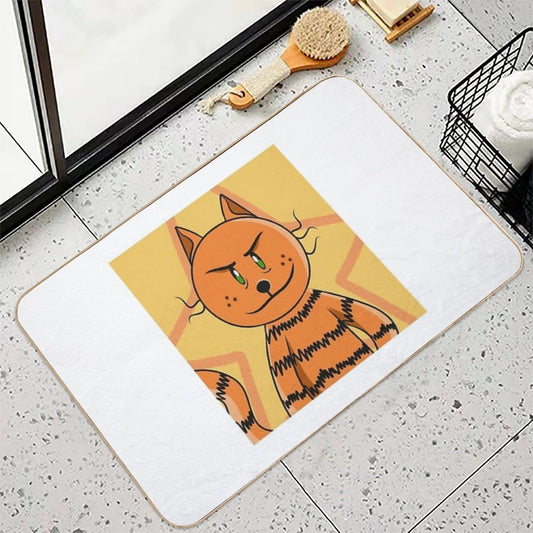 Petey The Cat Fade-Resistant Bath Mat