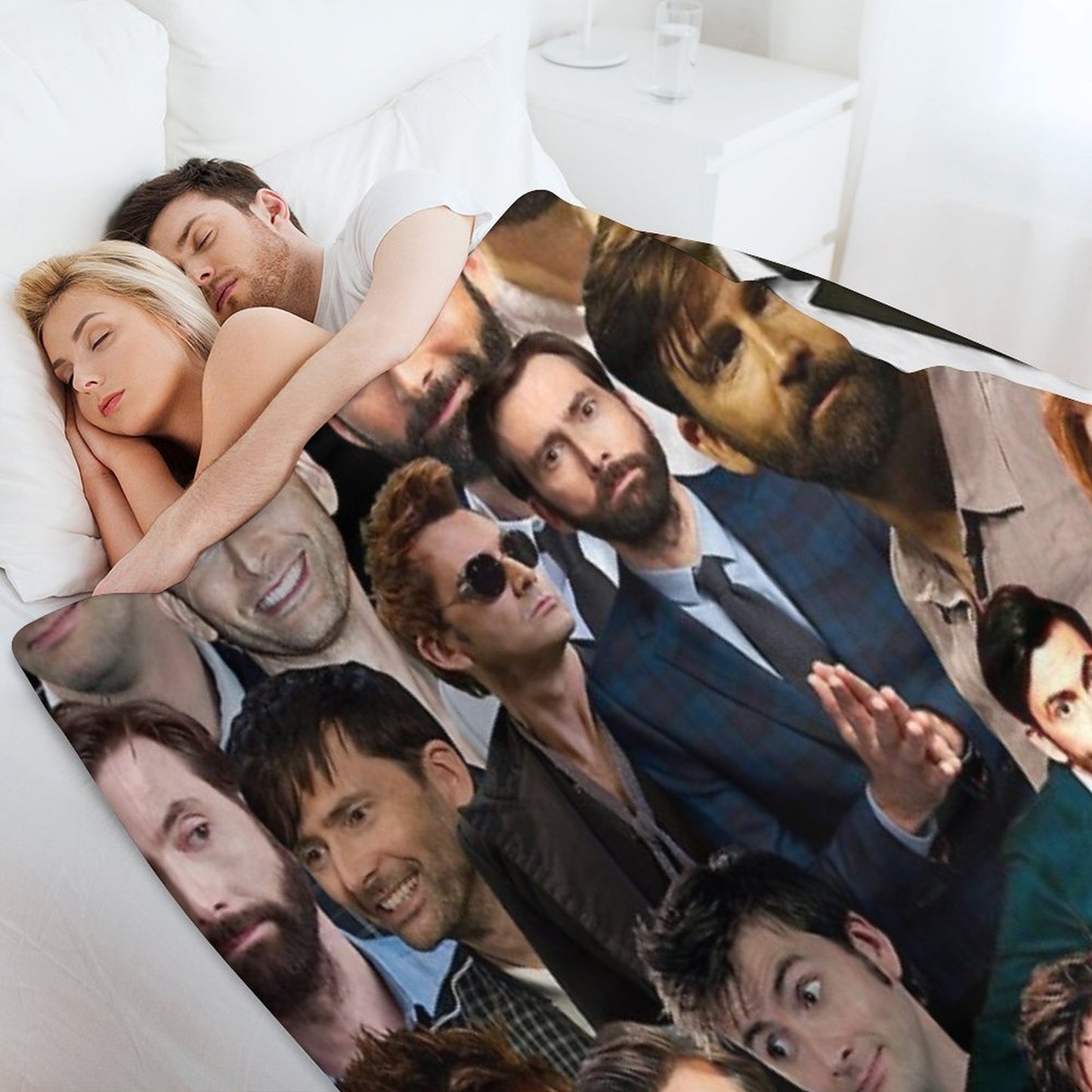 David Tennant Collage Throw Blanket