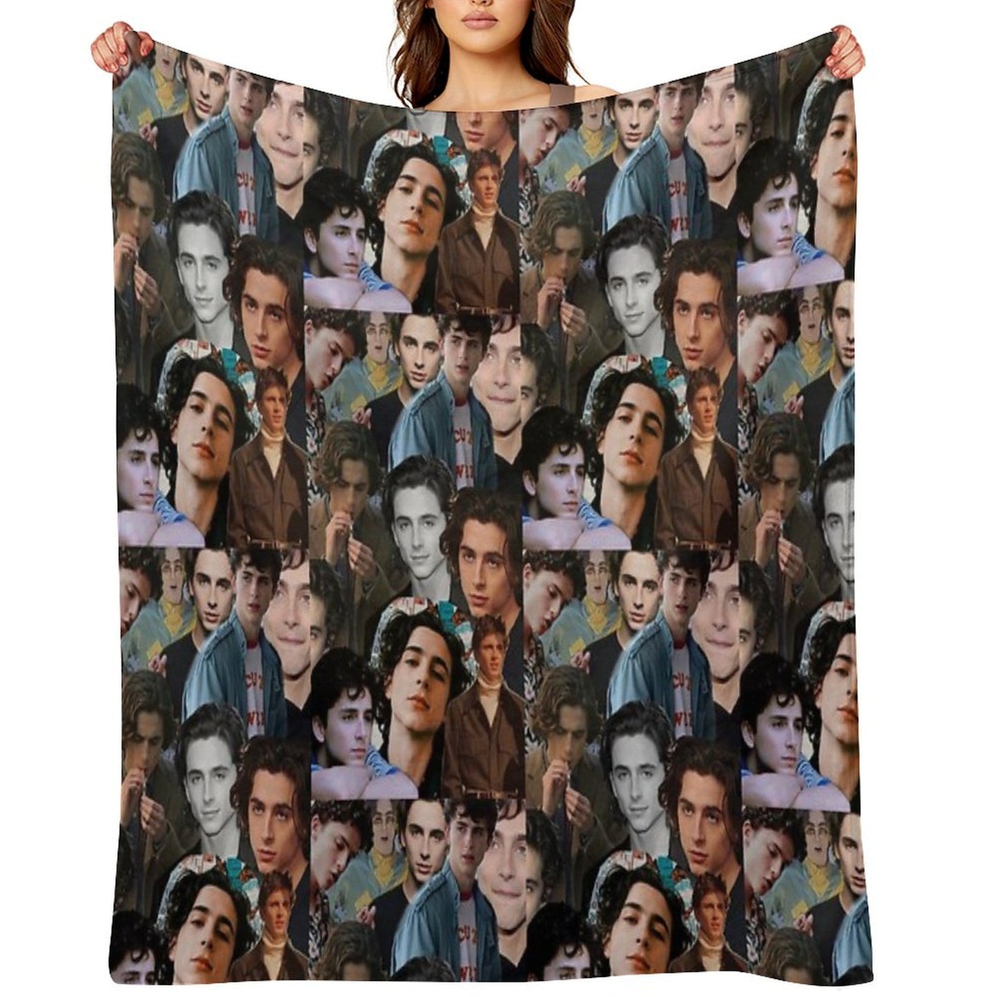 Timothee Chalamet Collage Design Throw Blanket