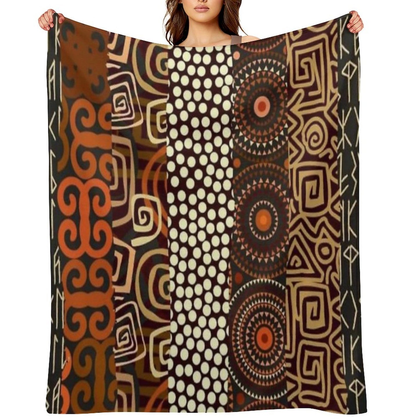 African Ethnic Pattern Throw Blanket