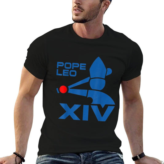 Da Pope Leo XIV Baseball Ribbed Collar T-Shirt