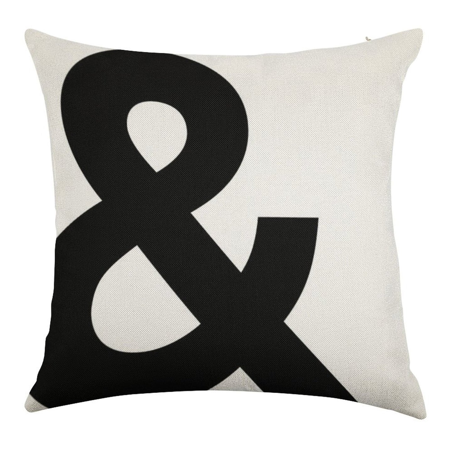 Ampersand Linen Throw Pillow Cover