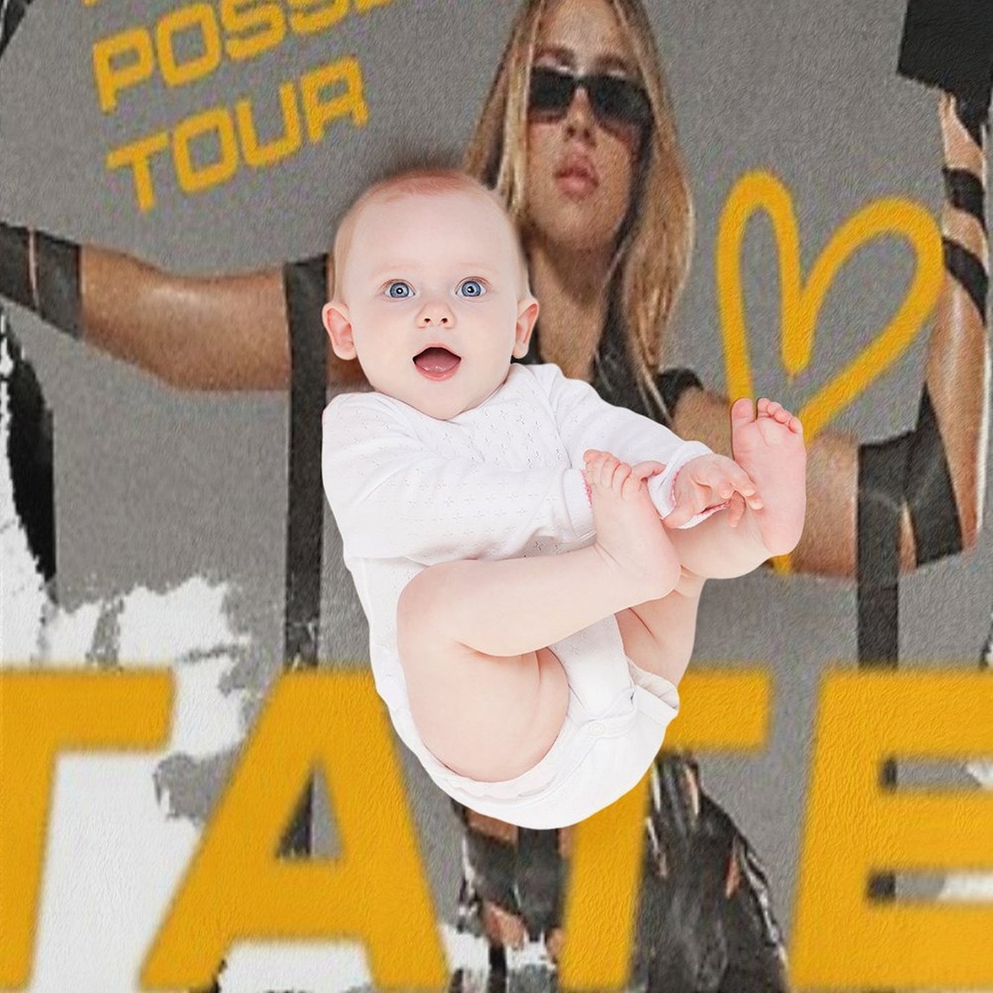 Tate McRae Miss Possessive Tour Top Throw Blanket