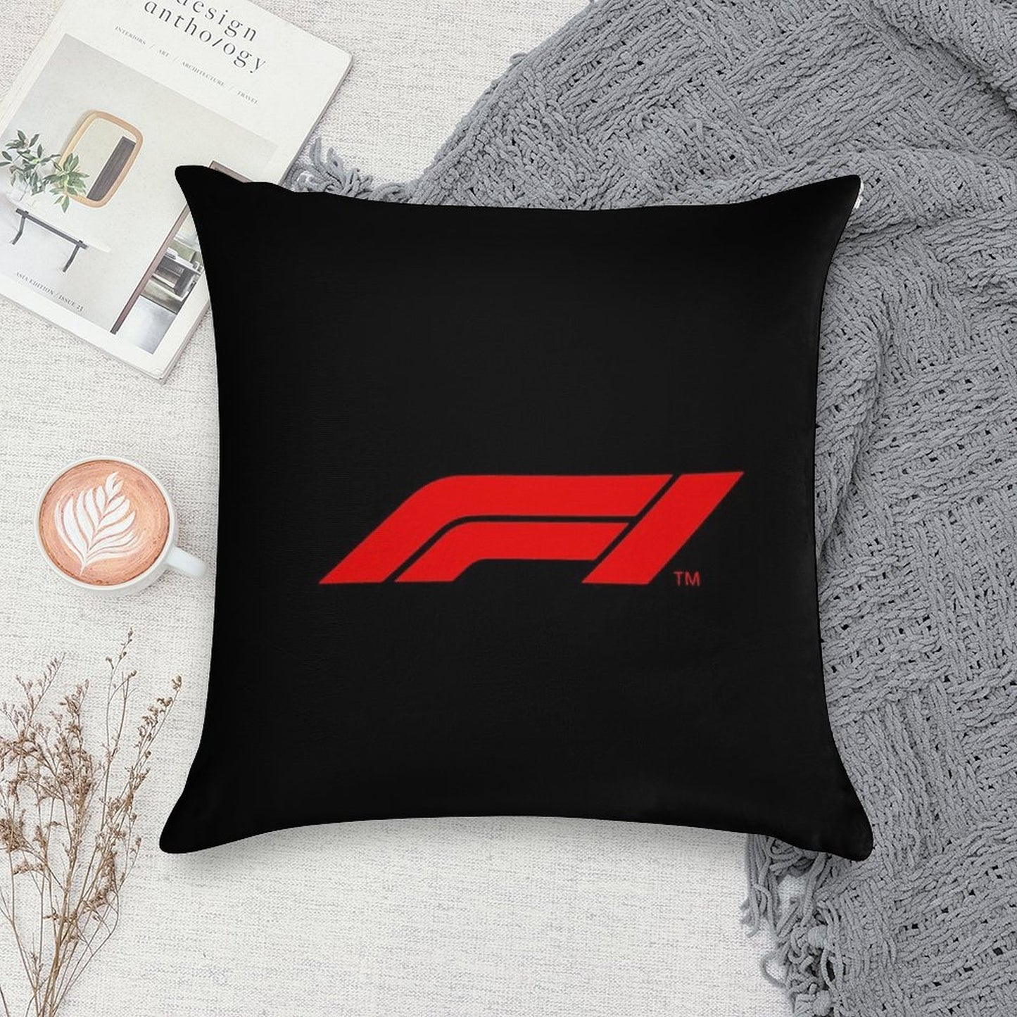Motorsports Racing Soft Home Decor Throw Pillow