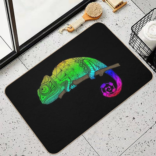 Rainbow Chameleon Bath Mat