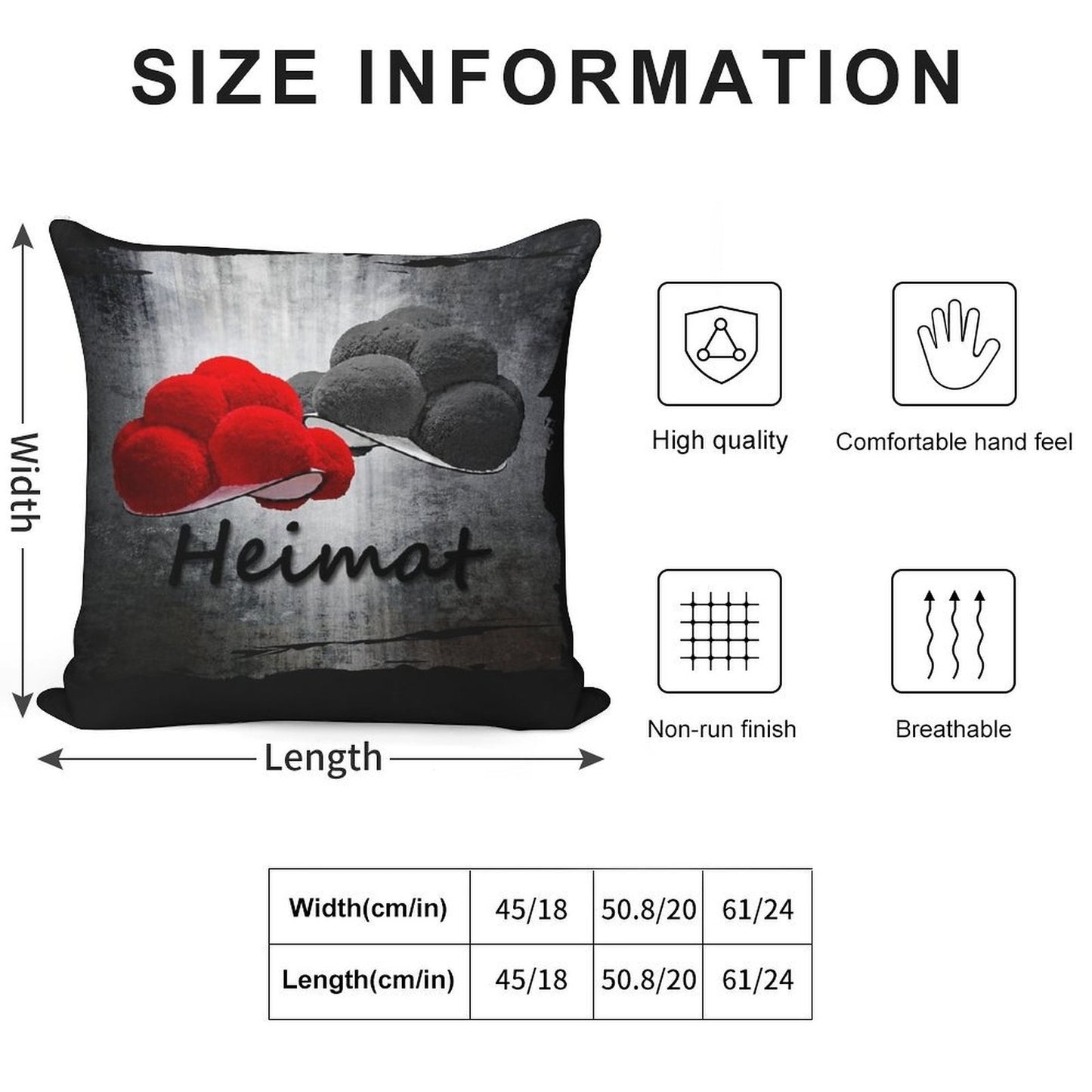 Black Forest Hats Heimat ART 1.0 Soft Gift Ready Throw Pillow