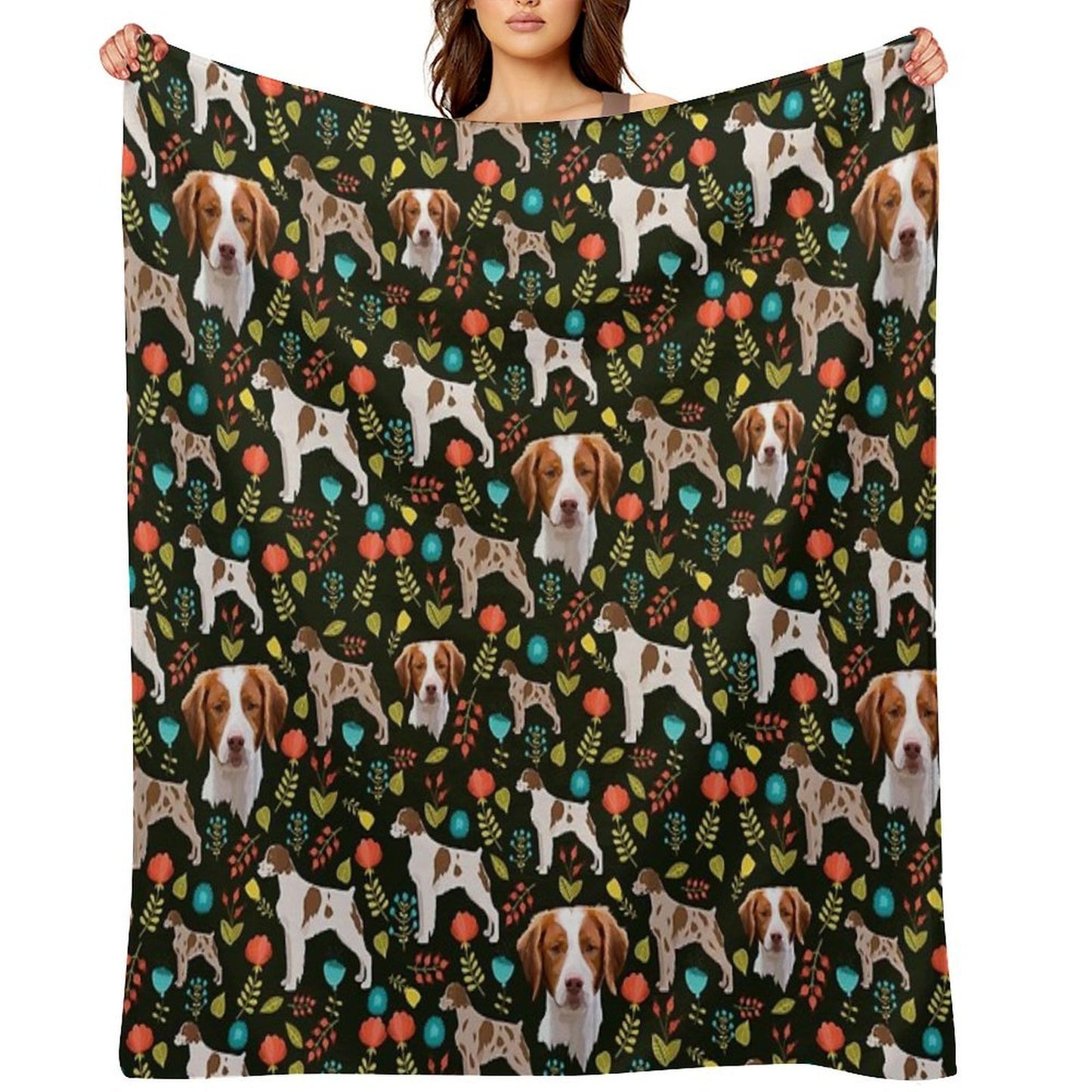 Brittany Spaniel Throw Blanket
