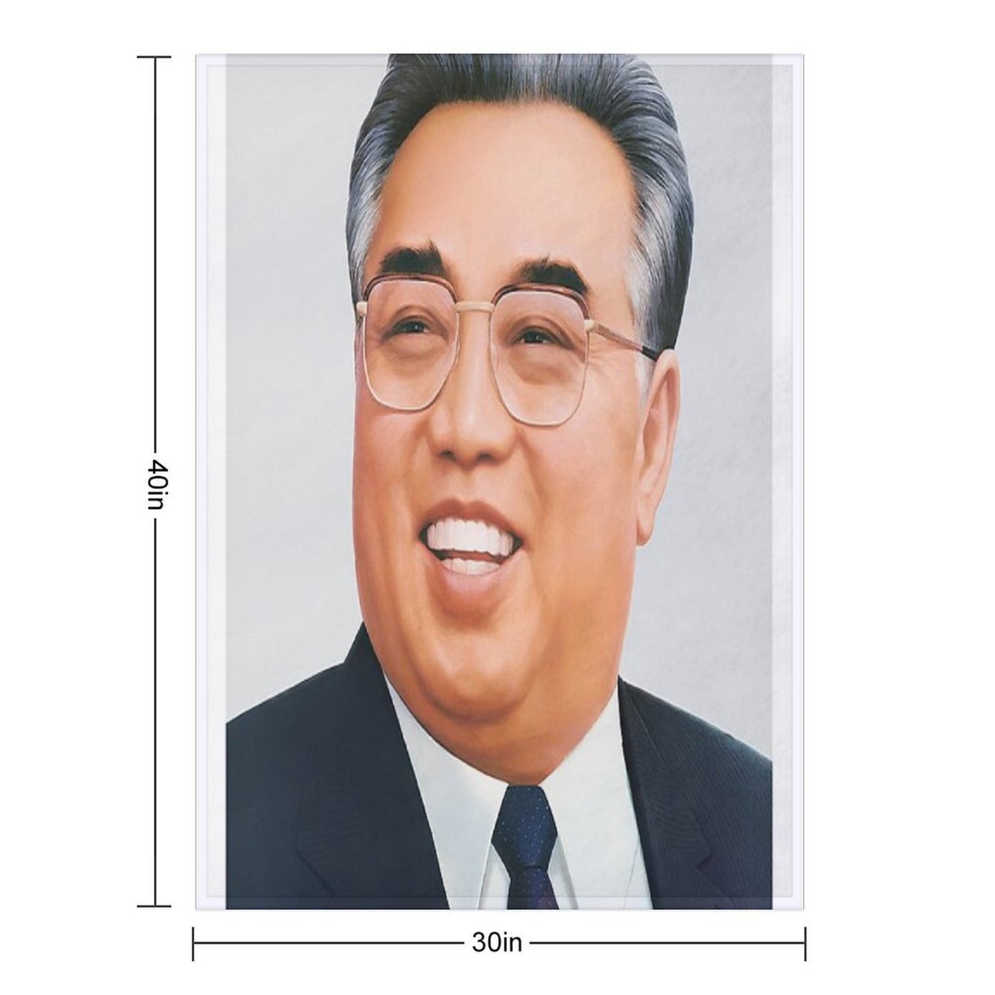 Kim Il Sung Throw Blanket