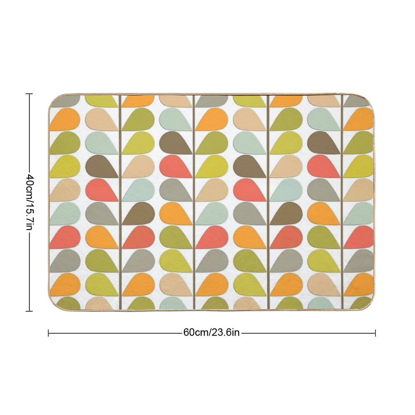 Retro 60s Midcentury Modern Pattern Bath Mat