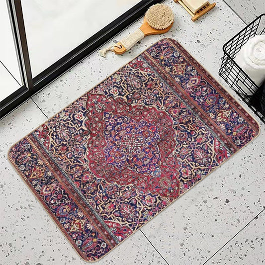 Kashan Central Persian Silk Rug Print Bath Mat