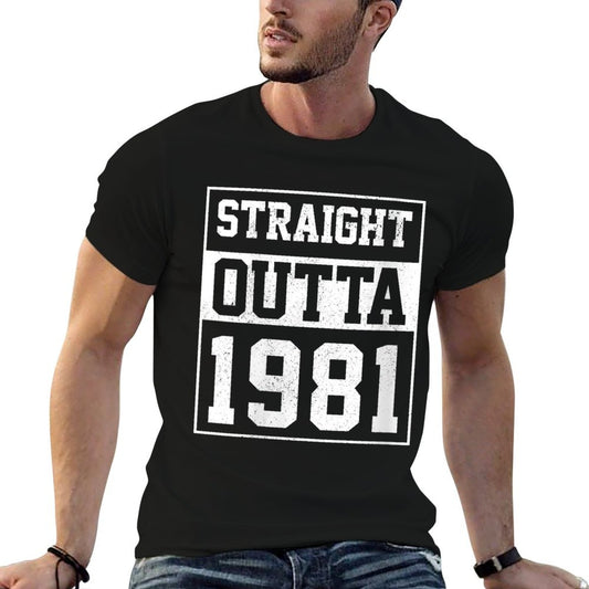 Womens Straight Outta 1981 Funny Vintage 40th Birthday Gift Vintage-inspired T-Shirt