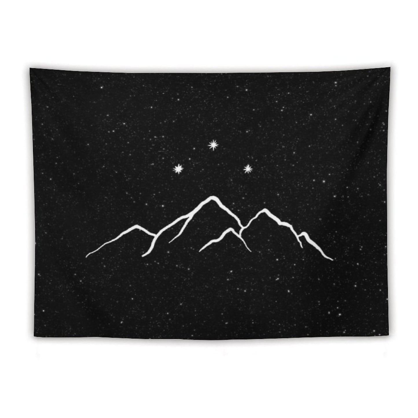 Night Court - Starry Black And White Tapestry