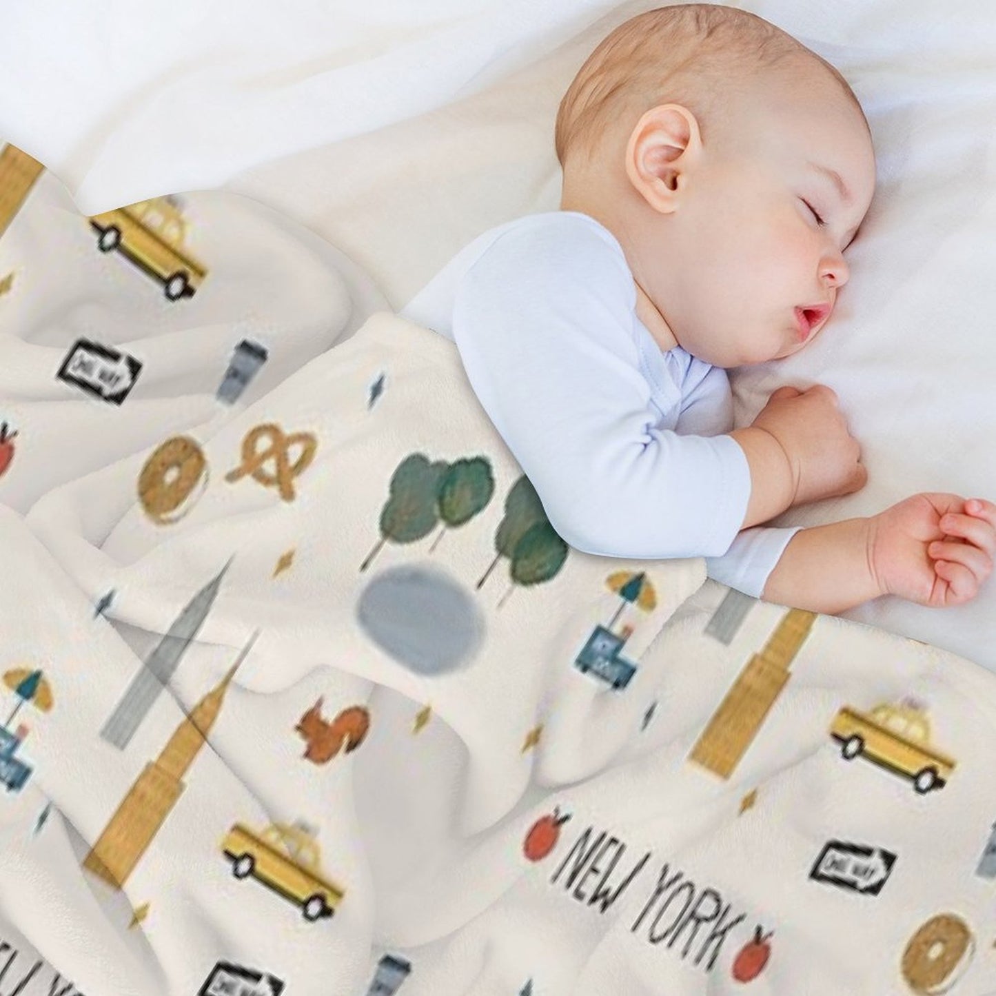 New York City Poster Throw Blanket