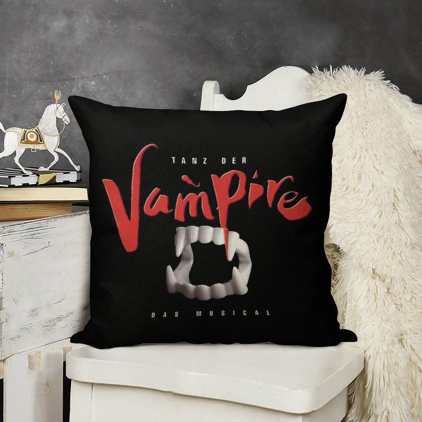 Tanz Der Vampire Linen Throw Pillow Cover