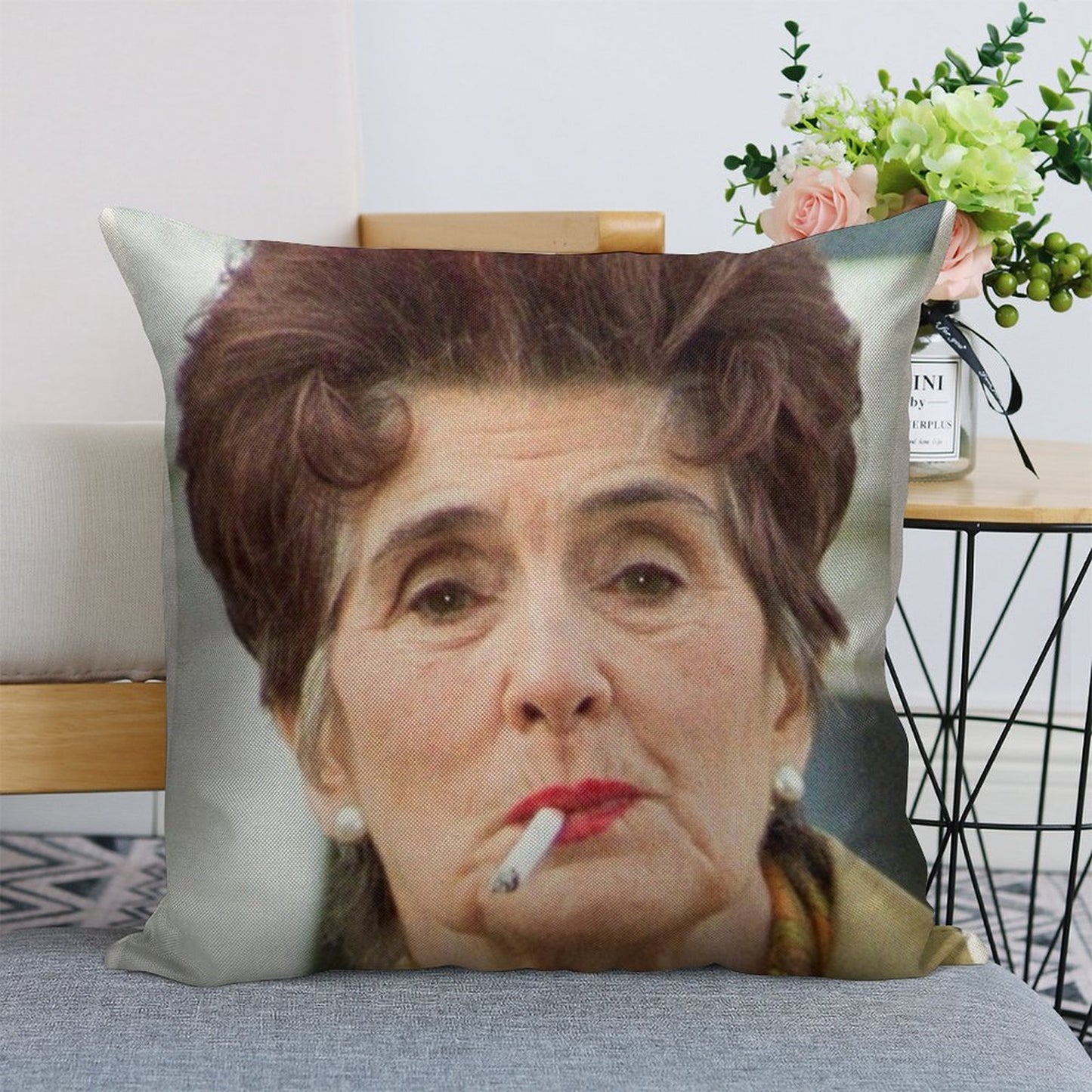 EASTENDERS LEGENDS- DOT COTTON Linen Throw Pillow Cover